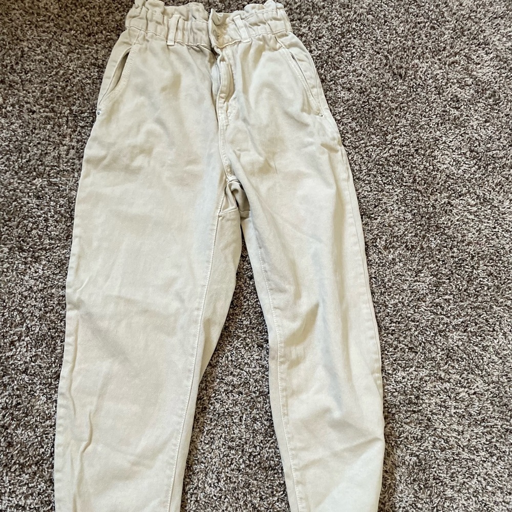 zara beige jeans